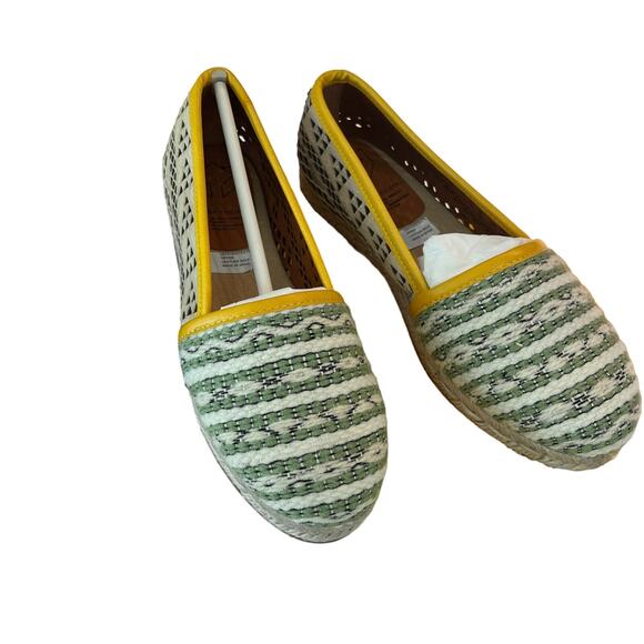 Cobra Society Handwoven Yellow & Grey Patterned Pull-On Shoes Size 39 - Picture 1 of 7
